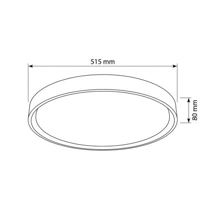 Brilagi - ściemnialna oprawa sufitowa LED MATTEO LED/60W/230V 3000-6500K Ø 51,5 cm taupe + pilot zdalnego sterowania