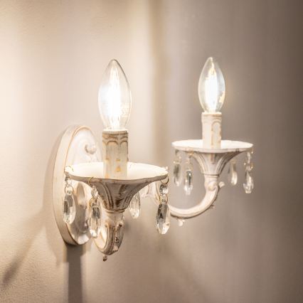 BRILAGI - Lampa ścienna CLASSIC 2xE14/10W/230V kremowa/patyna