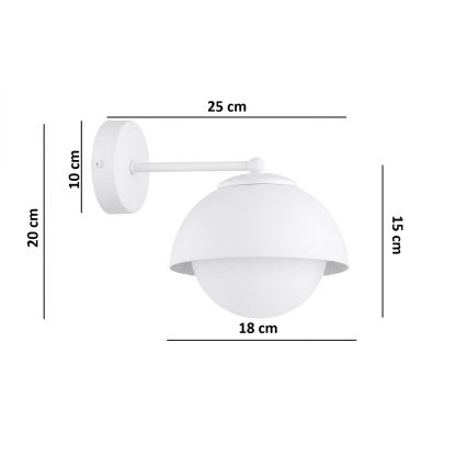 BRILAGI - Lampa ścienna COSMO 1xE27/60W/230V biała/złota