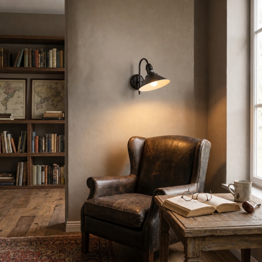BRILAGI - Lampa ścienna FORGE 1xE27/60W/230V czarna