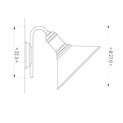 BRILAGI - Lampa ścienna FORGE 1xE27/60W/230V czarna
