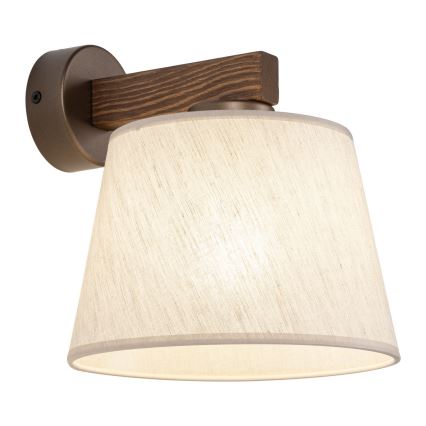 Brilagi - Lampa ścienna LATTE 1xE27/15W/230V sosna/beżowa