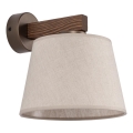Brilagi - Lampa ścienna LATTE 1xE27/60W/230V sosna/beżowa
