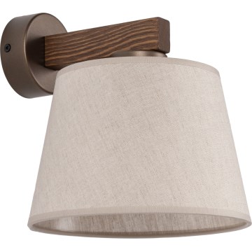 Brilagi - Lampa ścienna LATTE 1xE27/60W/230V sosna/beżowa