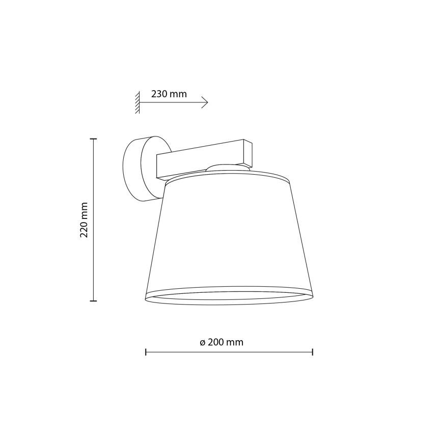Brilagi - Lampa ścienna LATTE 1xE27/60W/230V sosna/beżowa