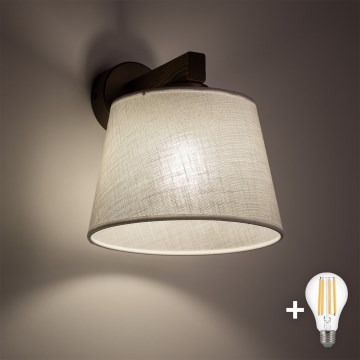 BRILAGI - Lampa ścienna LED LATTE 1xE27/15W/230V sosna/biała