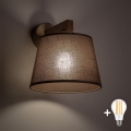BRILAGI - Lampa ścienna LED LATTE SABIA 1xE27/15W/230V sosna/brązowa