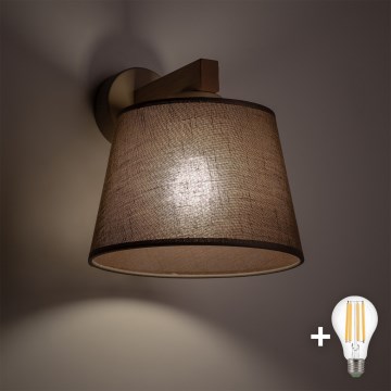 BRILAGI - Lampa ścienna LED LATTE SABIA 1xE27/15W/230V sosna/brązowa