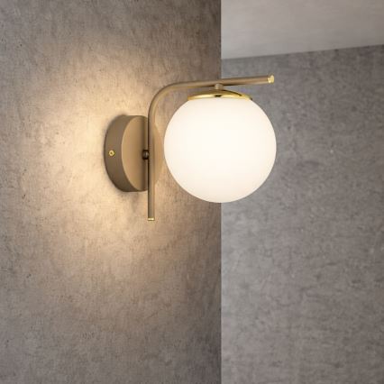 Brilagi - Lampa ścienna MILO ECRU 1xE27/60W/230V beżowa/złota