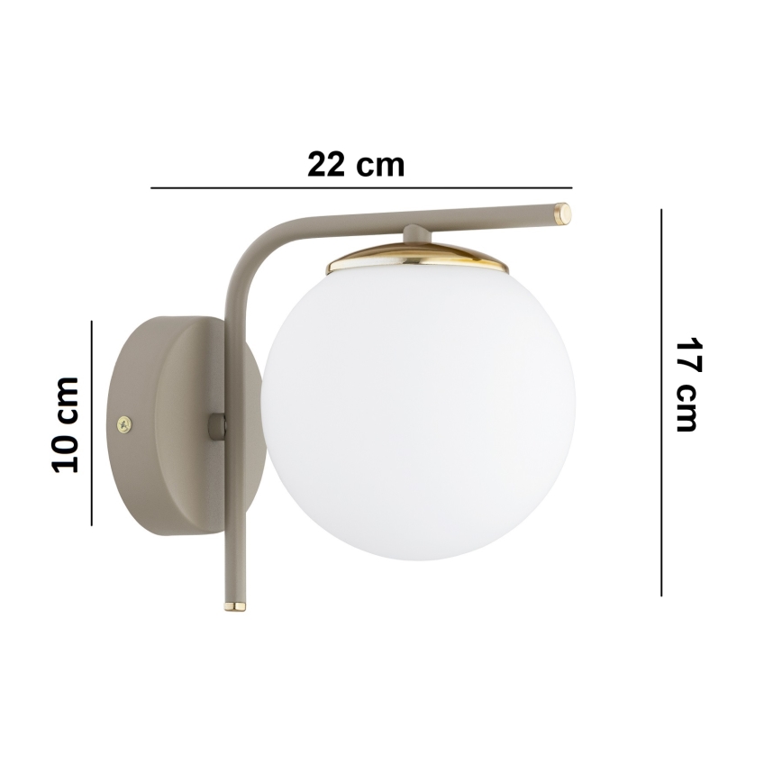 Brilagi - Lampa ścienna MILO ECRU 1xE27/60W/230V beżowa/złota