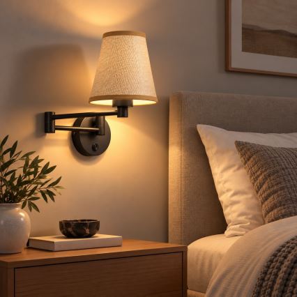BRILAGI - Lampa ścienna NUBILA 1xE27/15W/230V beżowa/czarna