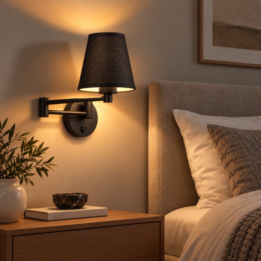 BRILAGI - Lampa ścienna NUBILA 1xE27/15W/230V czarna
