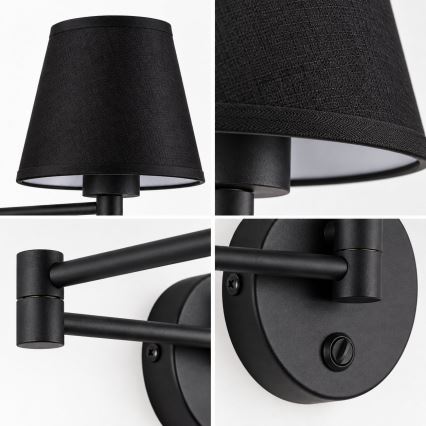 BRILAGI - Lampa ścienna NUBILA 1xE27/15W/230V czarna