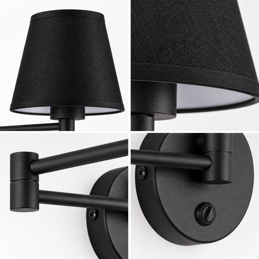 BRILAGI - Lampa ścienna NUBILA 1xE27/15W/230V czarna