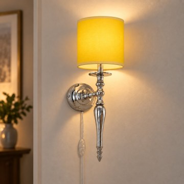 BRILAGI - Lampa ścienna NUBILA 1xE27/60W/230V błyszczący chrom/żółty