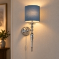 BRILAGI - Lampa ścienna NUBILA 1xE27/60W/230V chrom błyszczący/granatowy