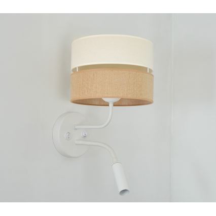 Brilagi - Lampa ścienna ROYAL YUTE 1xE27/15W/230V + 1xG9/6W beżowa/kremowa/biała