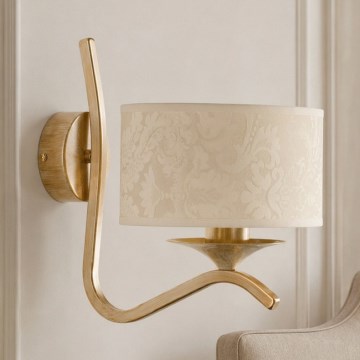 Brilagi - Lampa ścienna SAPHIRE 1xE27/15W/230V kremowa/złota/patina