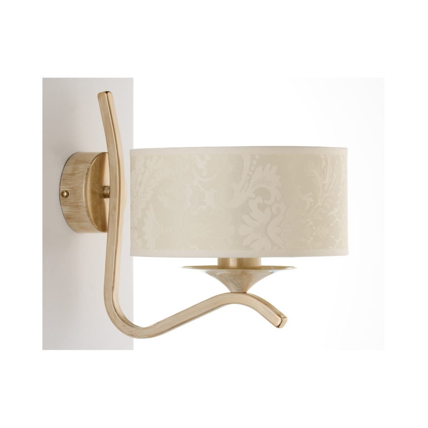 Brilagi - Lampa ścienna SAPHIRE 1xE27/15W/230V kremowa/złota/patina