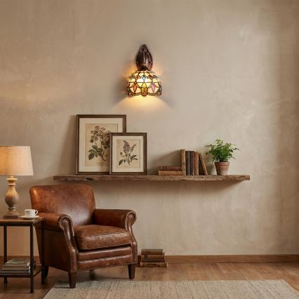 Brilagi - Lampa ścienna Tiffany witrażowa MIRABELLA 1xE14/40W/230V