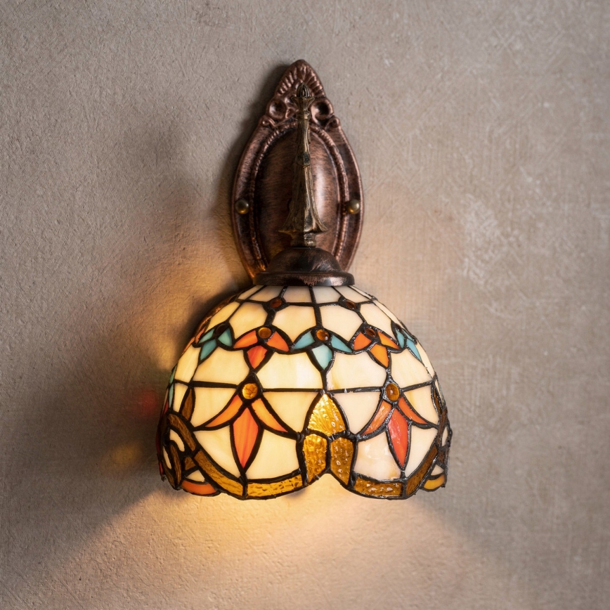 Brilagi - Lampa ścienna Tiffany witrażowa MIRABELLA 1xE14/40W/230V