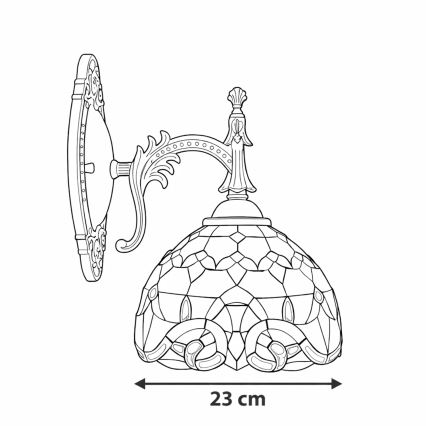 Brilagi - Lampa ścienna Tiffany witrażowa MIRABELLA 1xE14/40W/230V