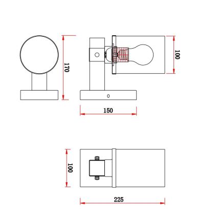 Brilagi - Lampa ścienna VISTA 1xE27/60W/230V dąb