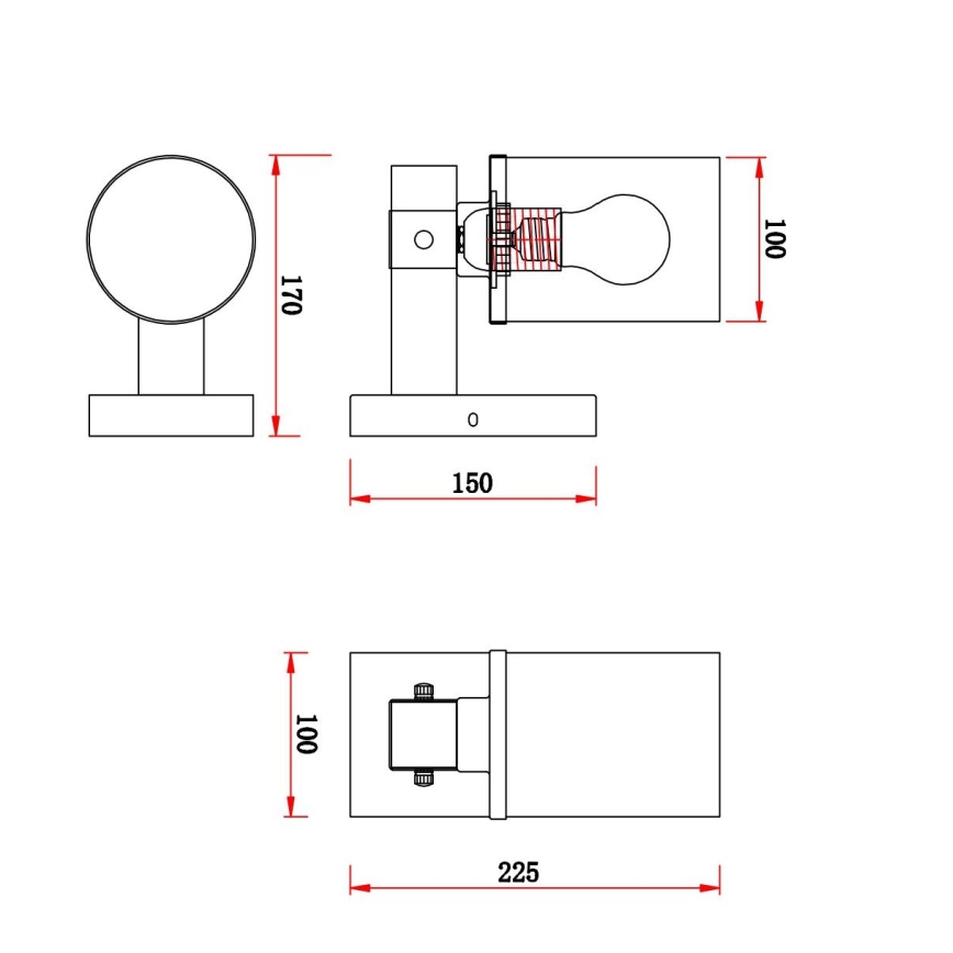 Brilagi - Lampa ścienna VISTA 1xE27/60W/230V dąb