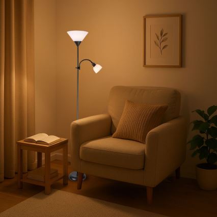 Brilagi - Lampa stojąca ARIANA 1xE27/100W/230V + 1xE14/25W czarna