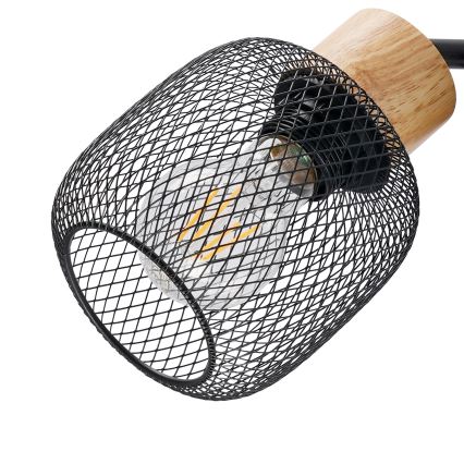 Brilagi - Lampa stojąca BASKLITE 3xE27/15W/230V drewno/czarny