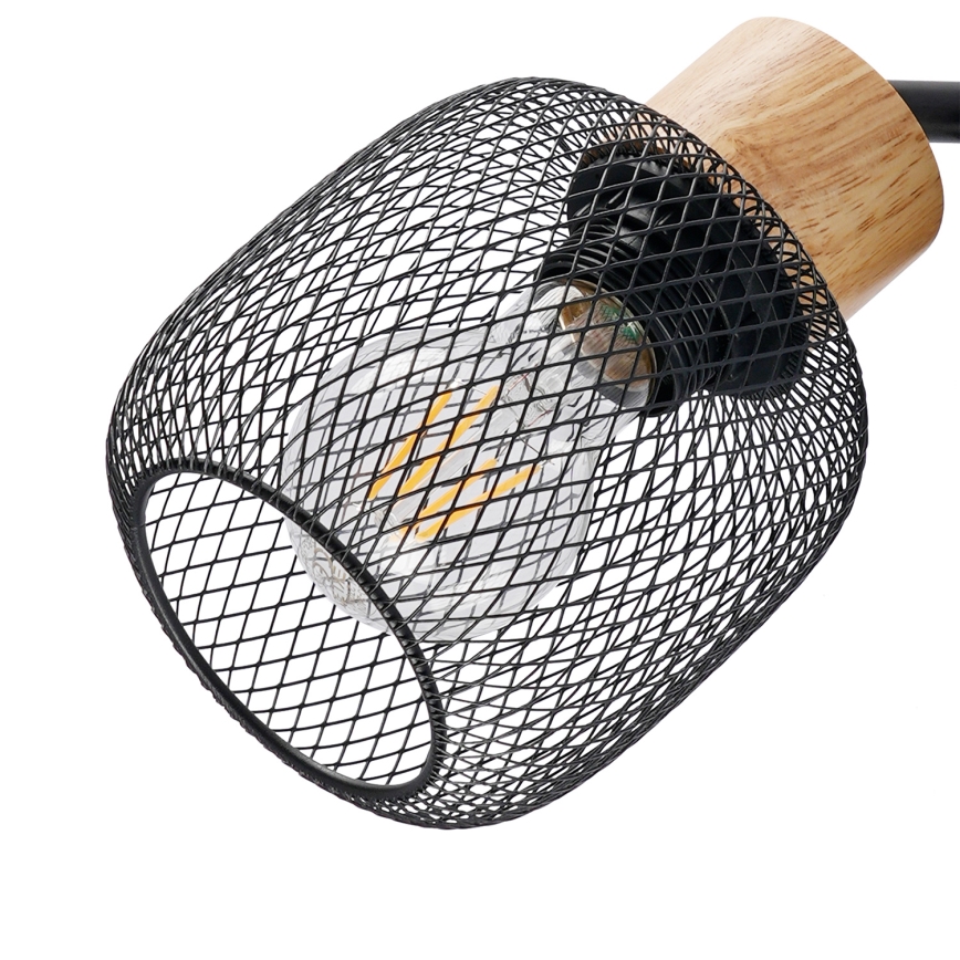 Brilagi - Lampa stojąca BASKLITE 3xE27/15W/230V drewno/czarny