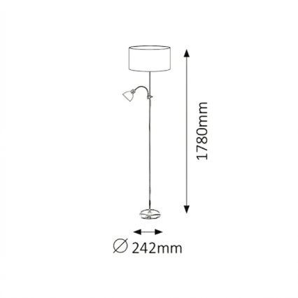Brilagi - Lampa stojąca CERIA 1xE27/100W/230V + 1xE14/25W czarna