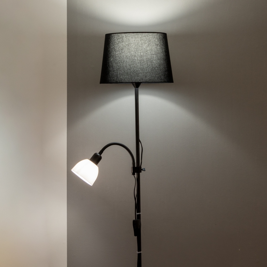 Brilagi - Lampa stojąca CERIA 1xE27/100W/230V + 1xE14/25W czarna