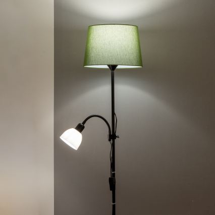 Brilagi - Lampa stojąca CERIA 1xE27/100W/230V + 1xE14/25W czarna/zielona