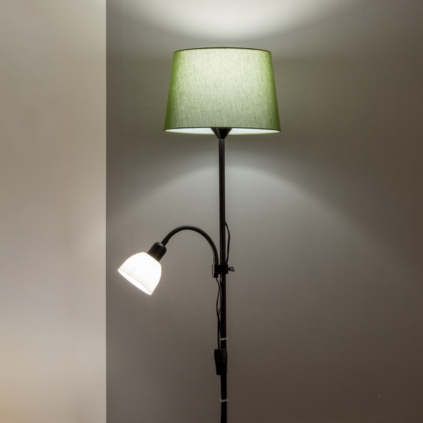 Brilagi - Lampa stojąca CERIA 1xE27/100W/230V + 1xE14/25W czarna/zielona