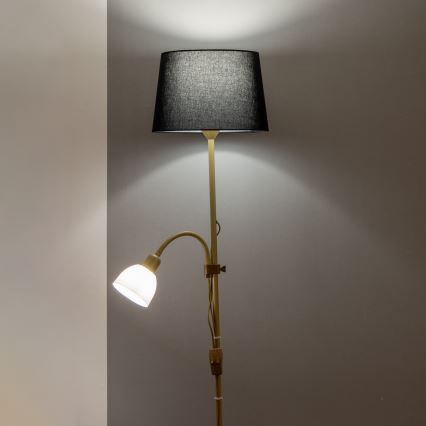 Brilagi - Lampa stojąca CERIA 1xE27/100W/230V + 1xE14/25W złota/czarna