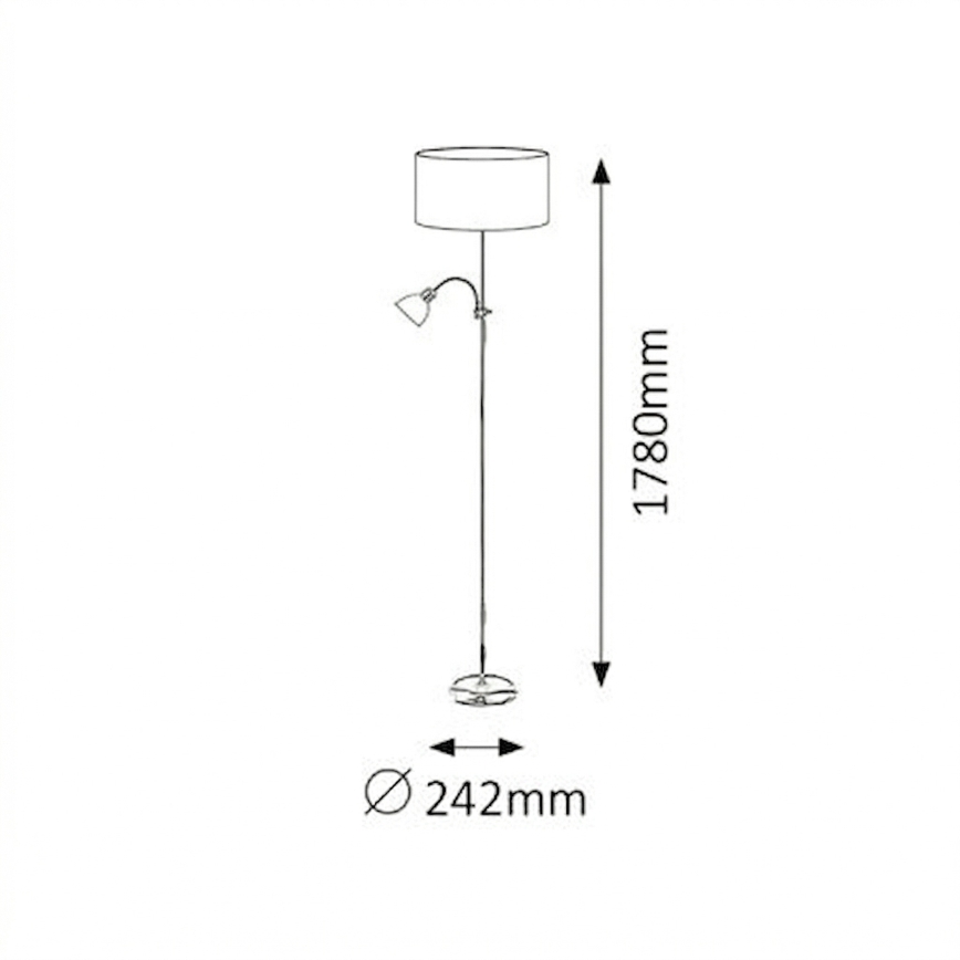 Brilagi - Lampa stojąca CERIA 1xE27/100W/230V + 1xE14/25W złota/czarna