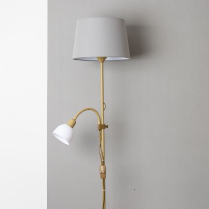 Brilagi - Lampa stojąca CERIA 1xE27/100W/230V + 1xE14/25W złota/szara