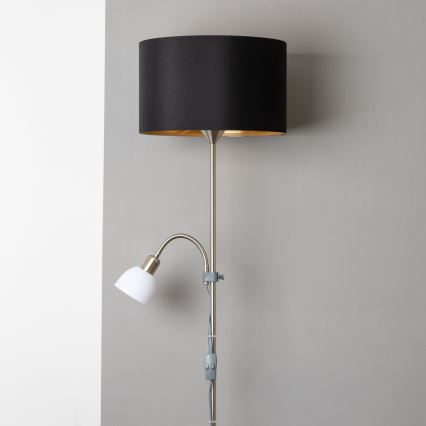 Brilagi - Lampa stojąca CERIA 2 w 1 1xE27/100W/230V + 1xE14/25W chrom matowy/czarny