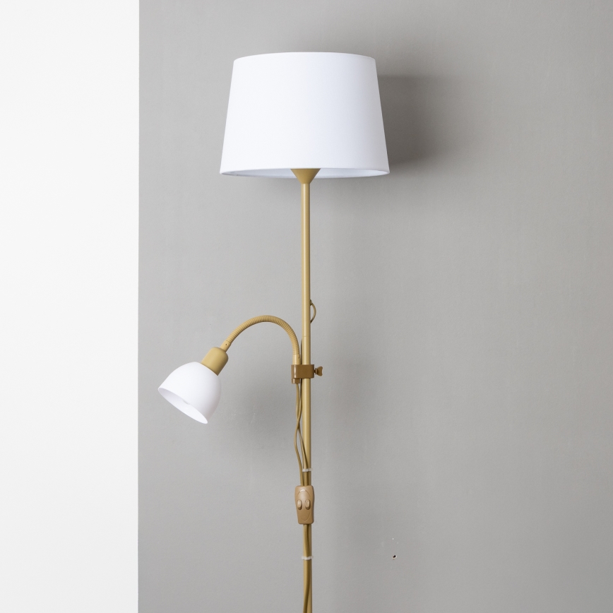 Brilagi - Lampa stojąca CERIA 2 w 1 1xE27/100W/230V + 1xE14/25W złota/biała