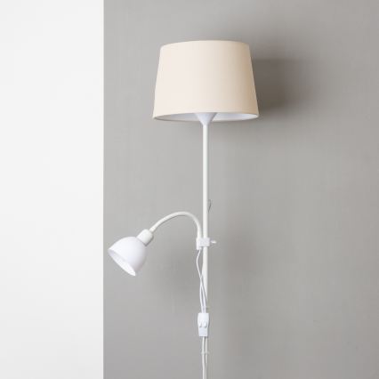Brilagi - Lampa stojąca CERIA 2w1 1xE27/100W/230V + 1xE14/25W biała/beżowa