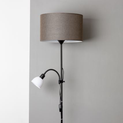 Brilagi - Lampa stojąca CERIA 2w1 1xE27/100W/230V + 1xE14/25W czarna/brązowa