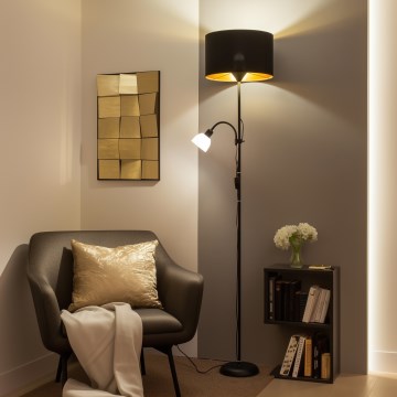 Brilagi - Lampa stojąca CERIA 2w1 1xE27/100W/230V + 1xE14/25W czarna