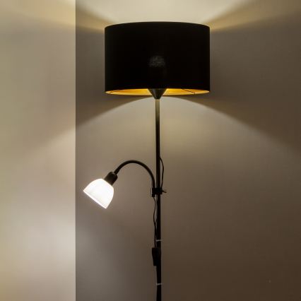 Brilagi - Lampa stojąca CERIA 2w1 1xE27/100W/230V + 1xE14/25W czarna