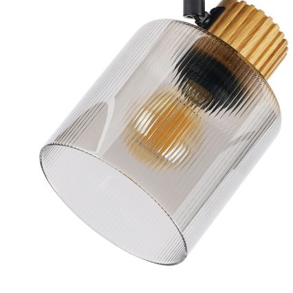 Brilagi - Lampa stojąca HYGGE 3xE14/15W/230V kauczukowiec/dymna