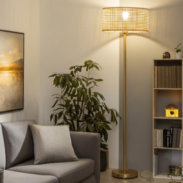 Brilagi - Lampa stojąca LED CERIA 1xE27/20W/230V śr. 25 cm bambus/złota