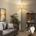 BRILAGI - Lampa stojąca LED CERIA 1xE27/20W/230V śr. 40 cm bambus/złota