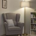Brilagi - Lampa stojąca LED CERIA 1xE27/20W/230V śr. 45 cm szara/złota