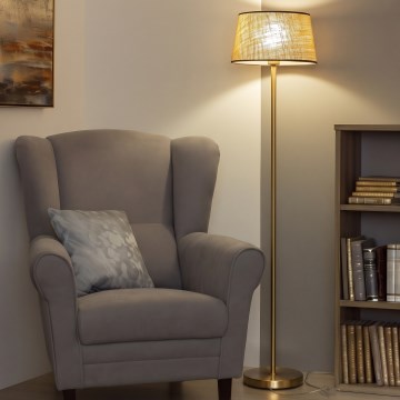 Brilagi - Lampa stojąca LED CERIA 1xE27/20W/230V Ø 35 cm beżowa/złota