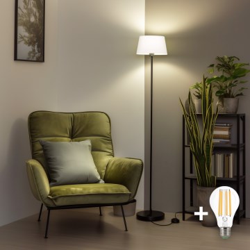 Brilagi - lampa stojąca LED CERIA 1xE27/40W/230V śr. 30 cm biała/czarna